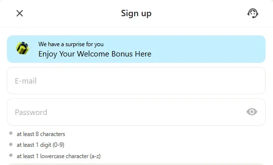 Registration and account confirmation screen at Topmatch